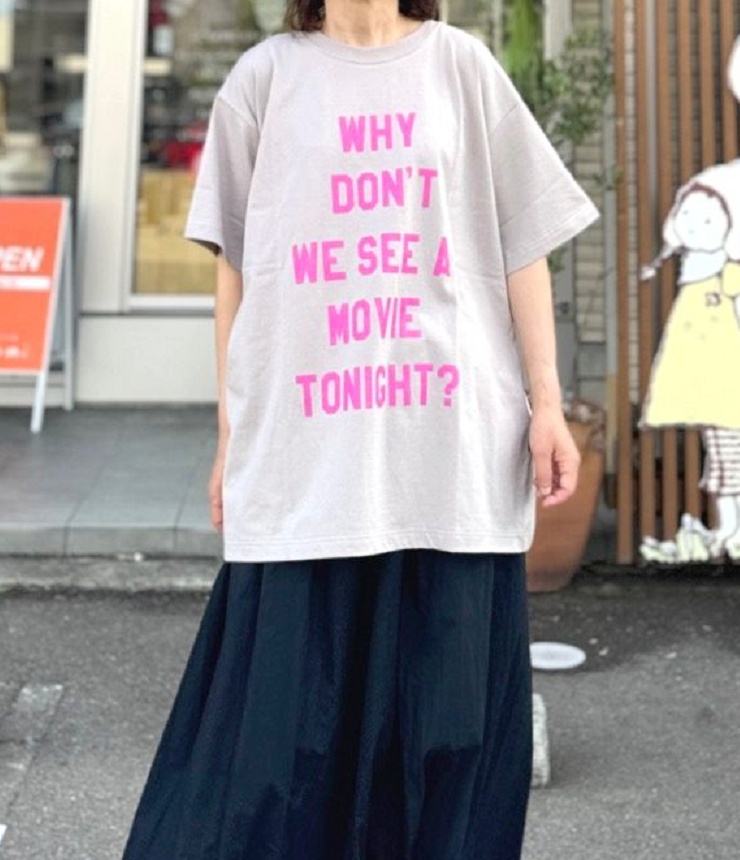 THOMAS MAGPIE　ビッグTシャツ MOVIE （グレージュ） 2263851
