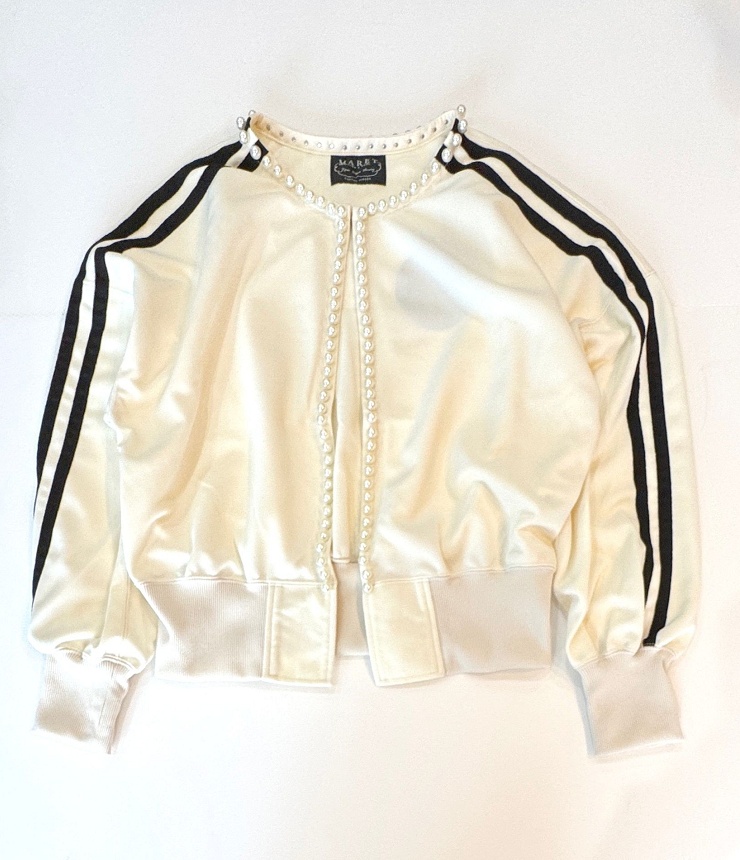 MARET　パール ON THE トラック カーデ（ホワイト）  M25S23