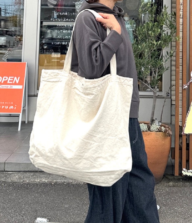 COTTON BIG TOTE　コットン ビッグ トート（ホワイト）