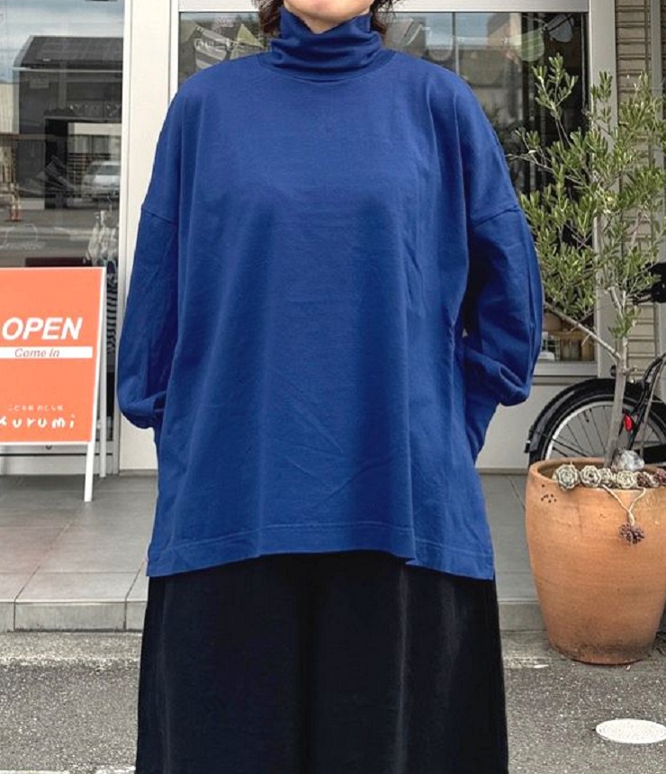 40/2天竺 タートルネックビッグプルオーバー prit 40/2天竺 タートルネック ビッグ プルオーバー（クロ）