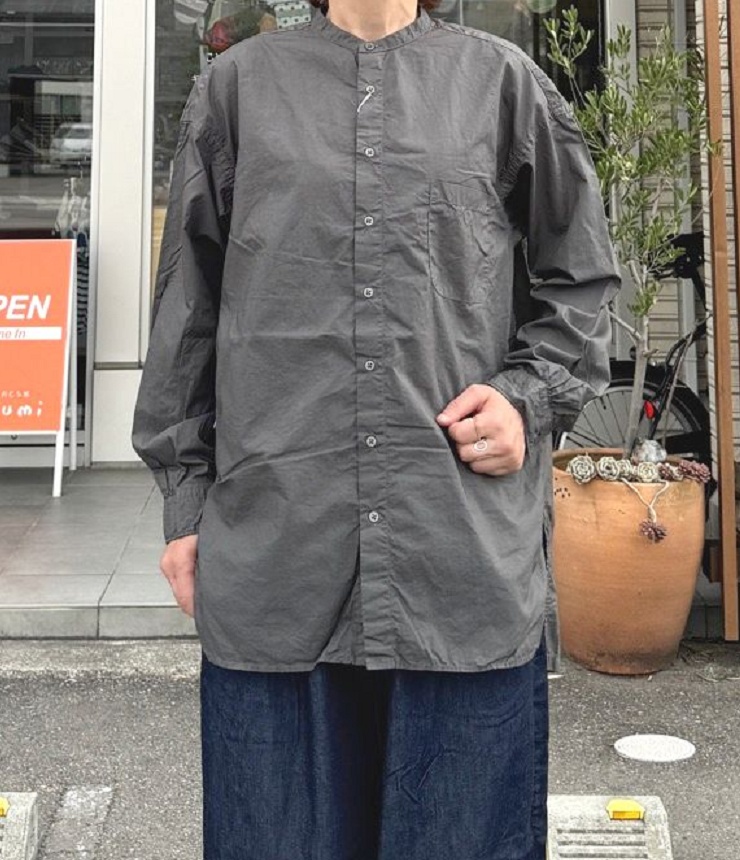 ♦︎最終価格♦︎ prit スタンドカラーオーバーサイズシャツ シャツ