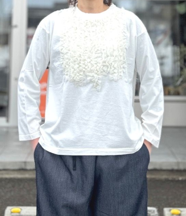 Sabbatum　BD30/1天竺 バイファブリック カットオフ プルオーバー（オフホワイト） SA-37204