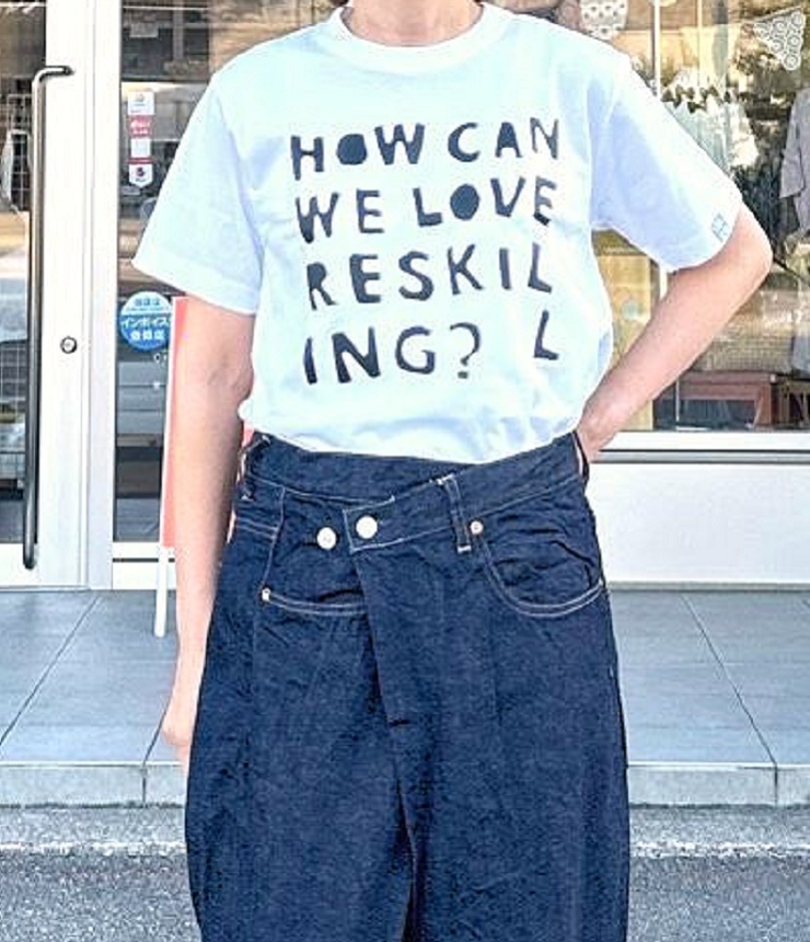 【30%OFF】M53.　NEWリスキリングTシャツ（ホワイト）ユニセックス　MC-113