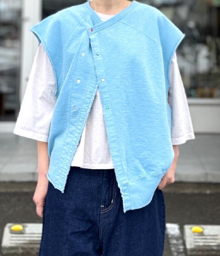 【40%OFF】Go To Hollywood　裏毛 リメイク ノースリーブ スウェット　ライトブルー（レディース） 32520407