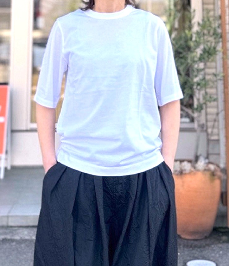 ESTROISLOSE　シック天竺 ちょうどいいサイズ Tシャツ（オフ）EC26208