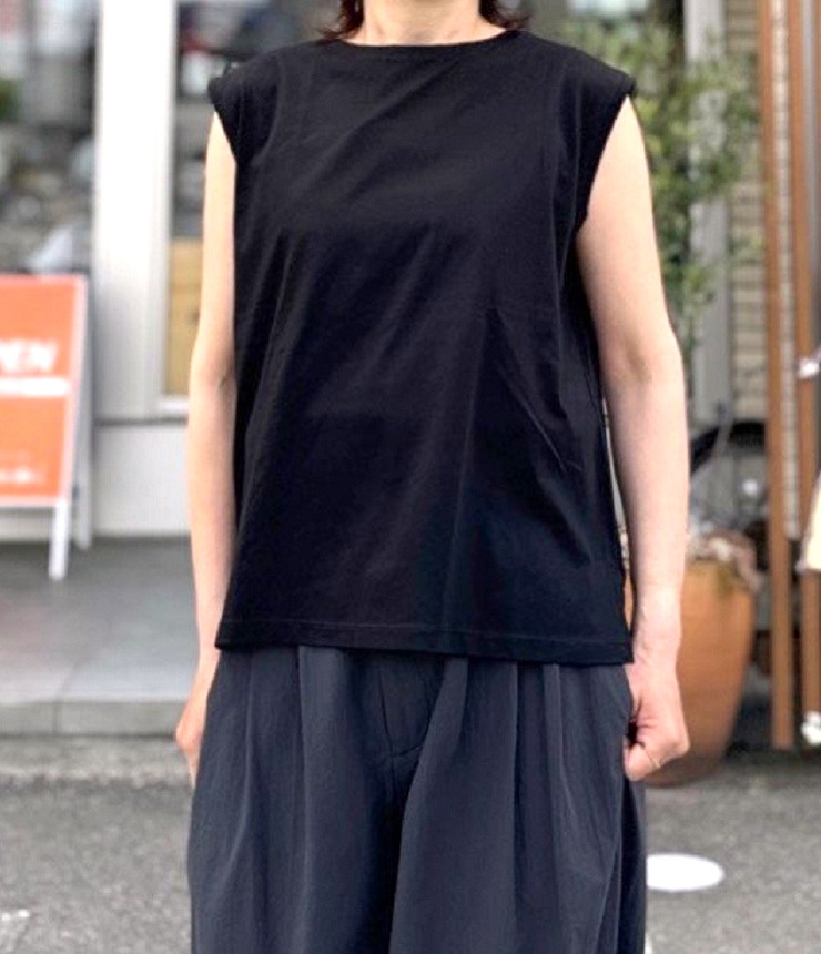 mao made　使える！シンプル ノースリーブ TEE（ブラック）621202