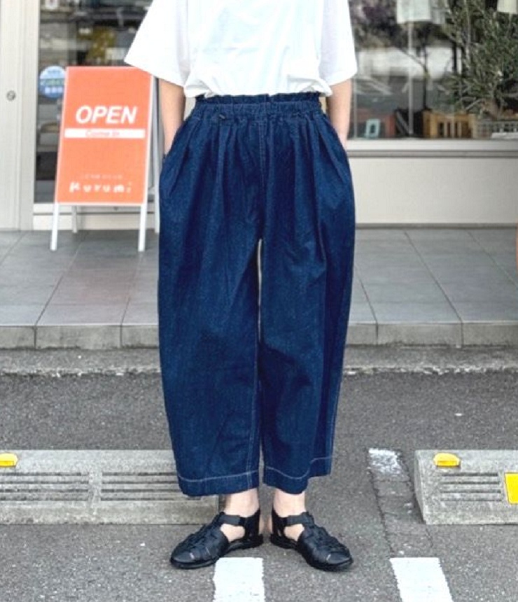 ESTROISLOSE　綿麻デニム パンツ（インディゴ）EB26106