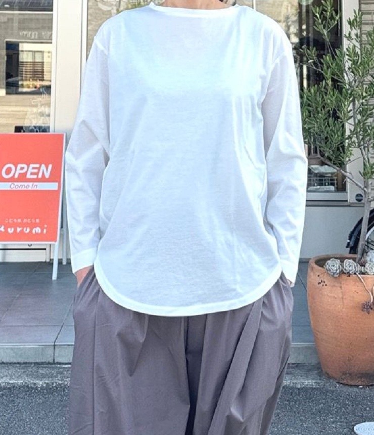 mao made　みなさまおなじみ ラウンドヘム TEE（オフ） 541201