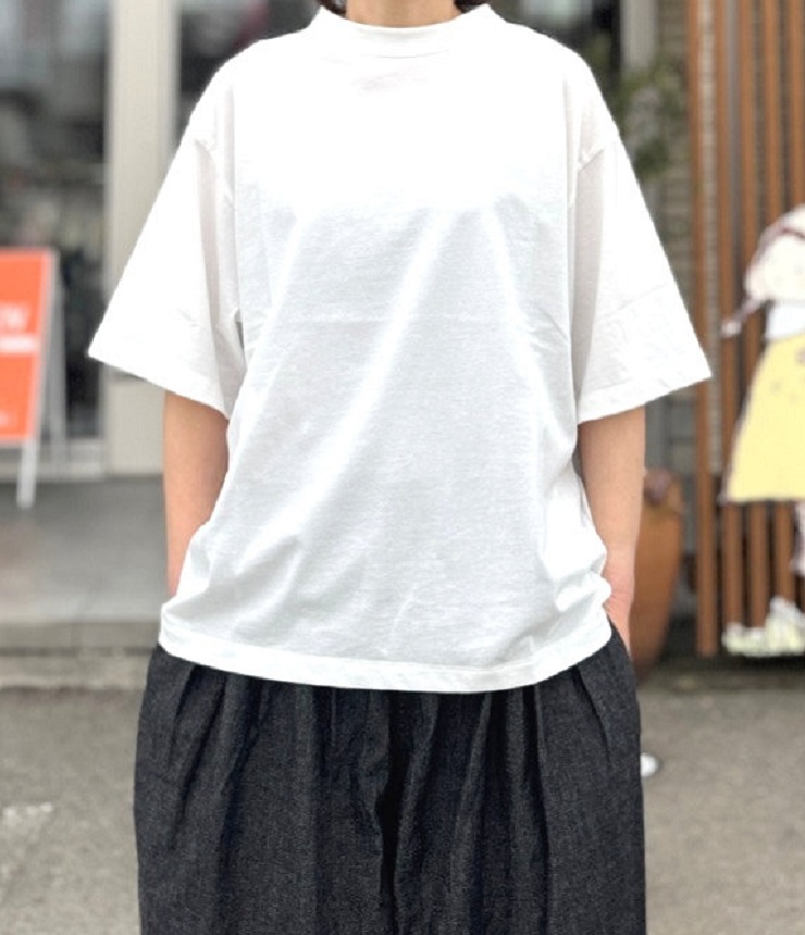 ESTROISLOSE　フルタンブラー天竺 5分袖 Tシャツ（オフ）EC25103