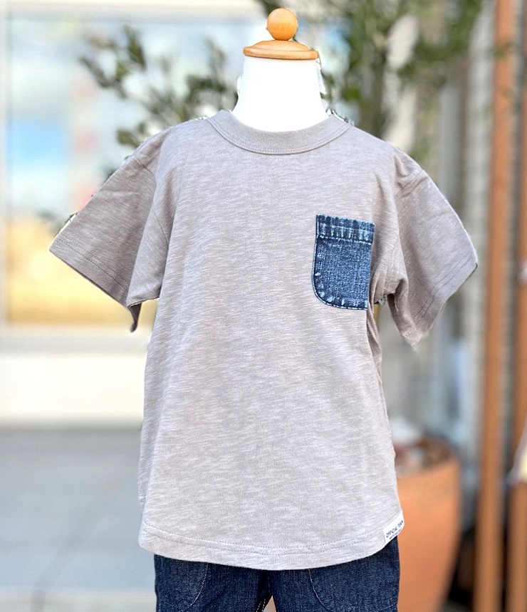 【50%OFF】OFFICIAL TEAM　スラブ天竺 ポテトスナック ロゴTシャツ　アッシュ（110、140センチ） #NEEDLE WORKS_OFFICIAL TEAM_NEWO