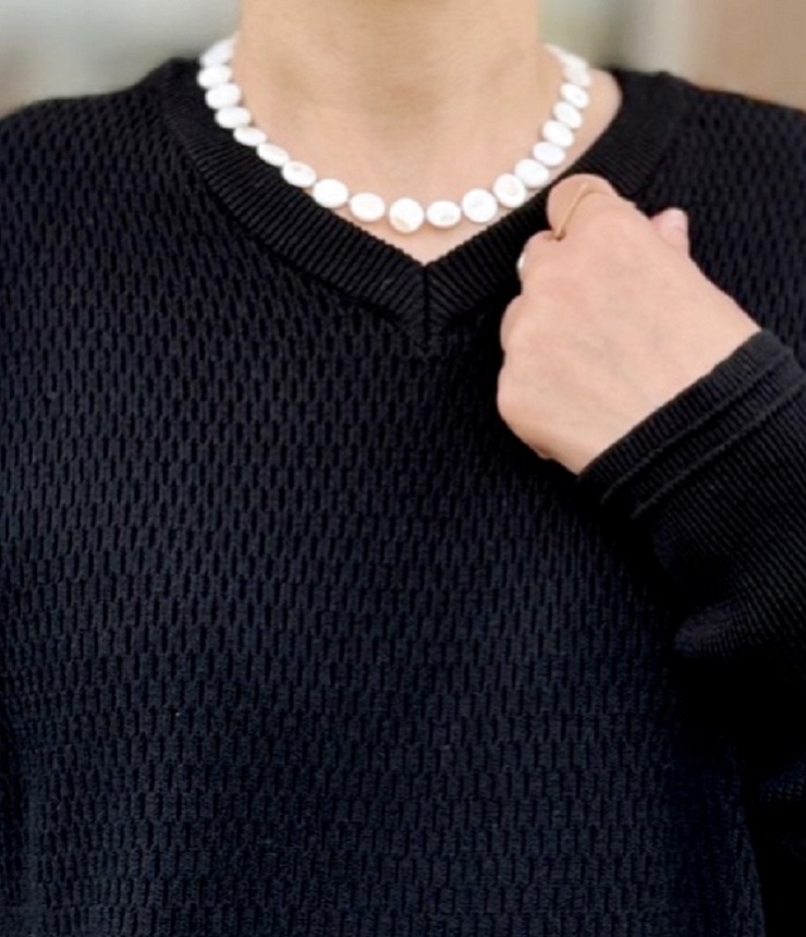 ROSETTAPRAYER ロゼッタプレア PEARL SHELL TOGGLE NECKLACE -CIRCLE- パールシェル トグル ネックレス -サークル-