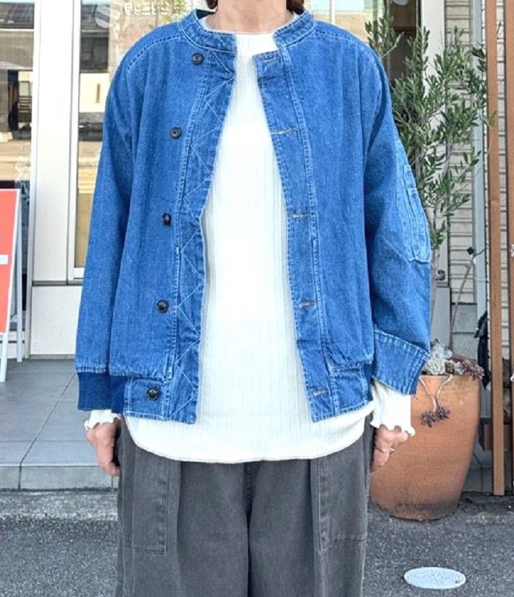 ESTROISLOSE　ネップデニム ブルゾン（インディゴ）EB25308-B