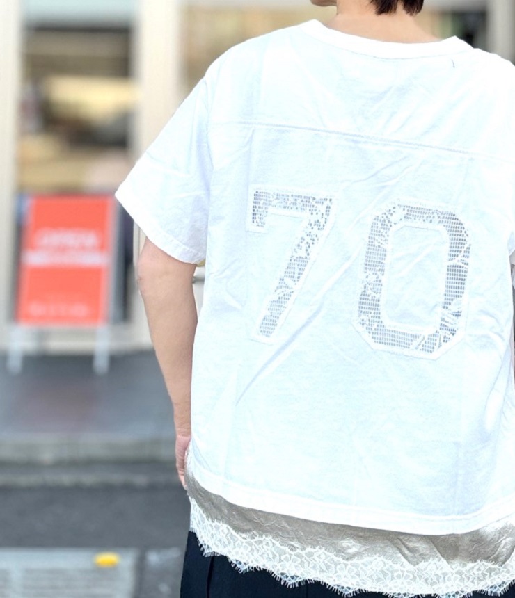 【40%OFF】Go To Hollywood　レイヤード風 レース ナンバリング TEE　ホワイト（レディース） 32520408
