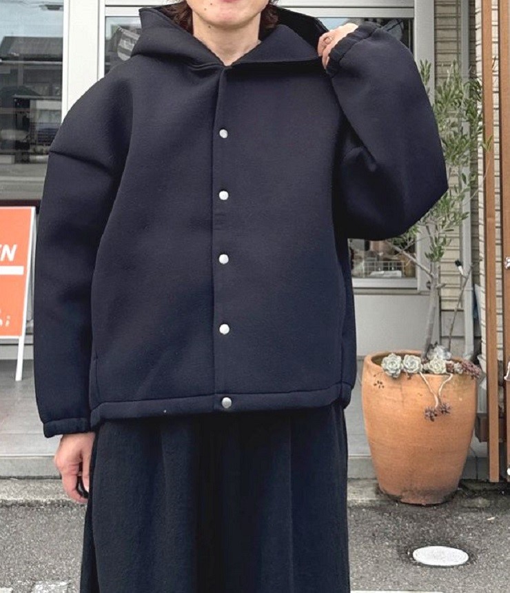 prit　30/1ダンボールニット フードジャケット（クロ） P90613