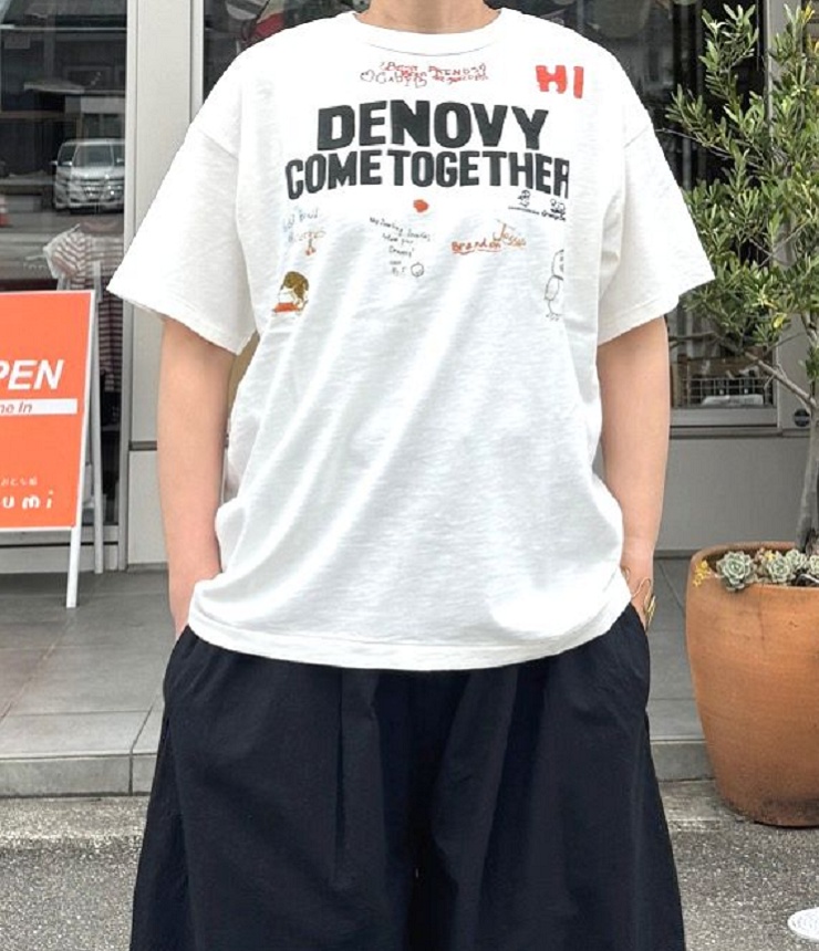 DENIM DUNGAREE/GROOVY COLORS　天竺 DENOVY COME TEE　ホワイト（レディース）　22521482