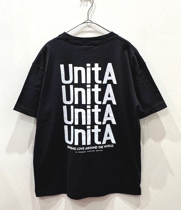UnitA　4LOGO　Tee （メンズ） ブラック 414