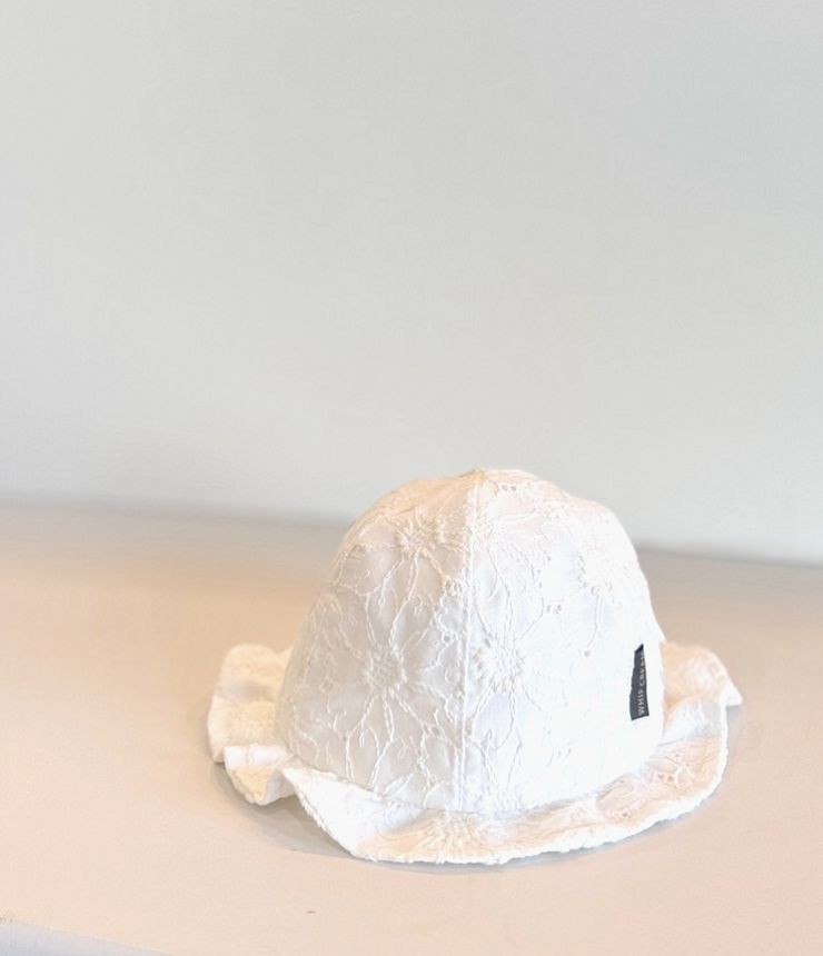 WHIP CREAM 　花柄 刺繍 レースベビーハット　オフホワイト（46、48センチ） 362020  #WHIP CREAM_Creme Chantilly