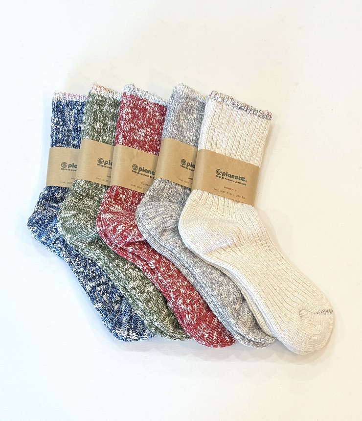 Planet-e Socks　コットンスラブ マウスチェンジ ソックス（Women）