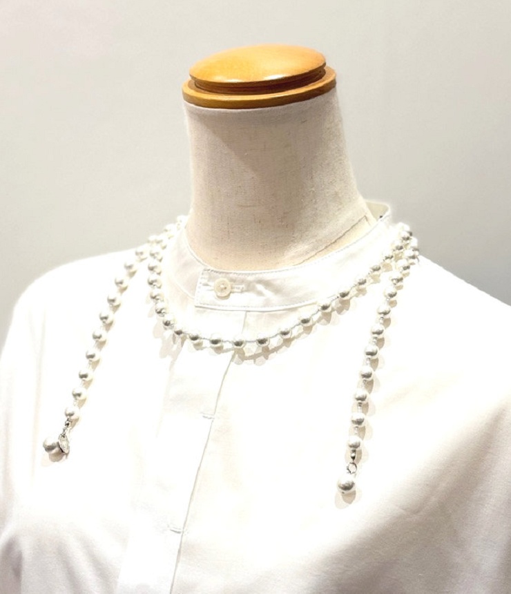 STELLA CIFFON　Cotton peal lariat コットンパール ラリエット  AST4-26N03