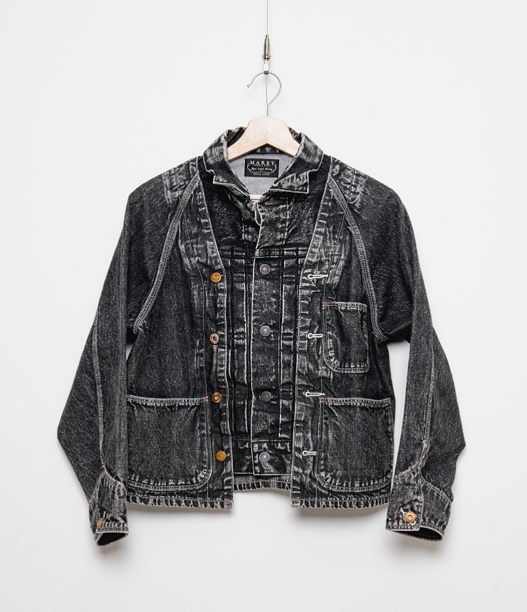 MARET　ブラックデニム ドッキングジャケット　M25A25