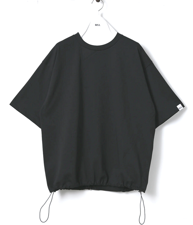 M53.　TWIST DRAW CORD T-SHIRT ツイストドローコードTシャツ（ブラック）ユニセックス　MC-124