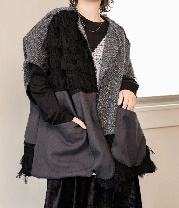 【先行予約 2026AW】REHERSALL　ツイードパッチボレロ　WJ1178