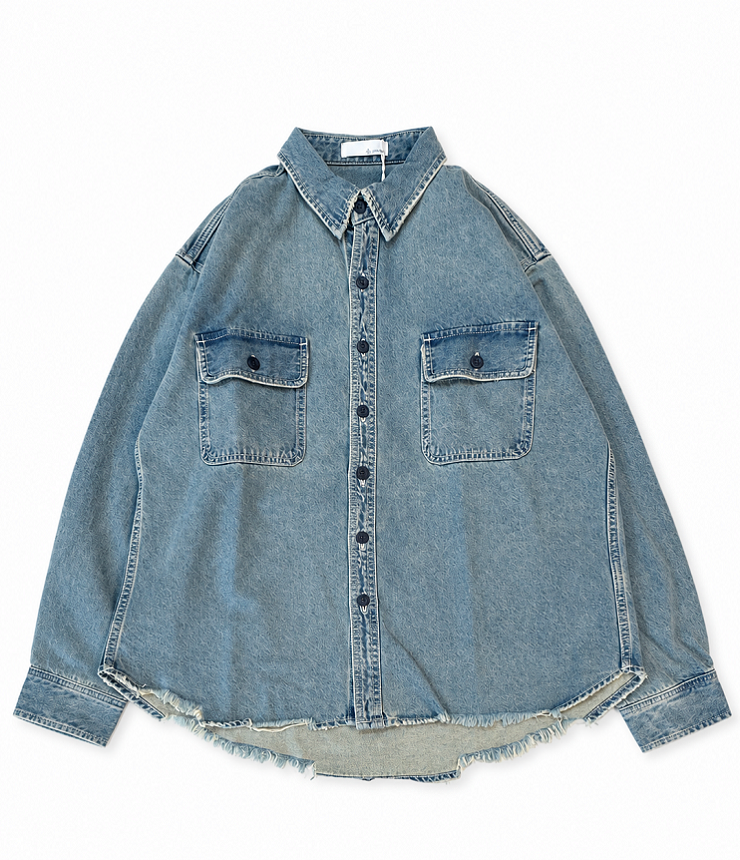 CLOTH ACROSS　DENIM SHIRT デニムシャツ（ダメージ） CA25F111