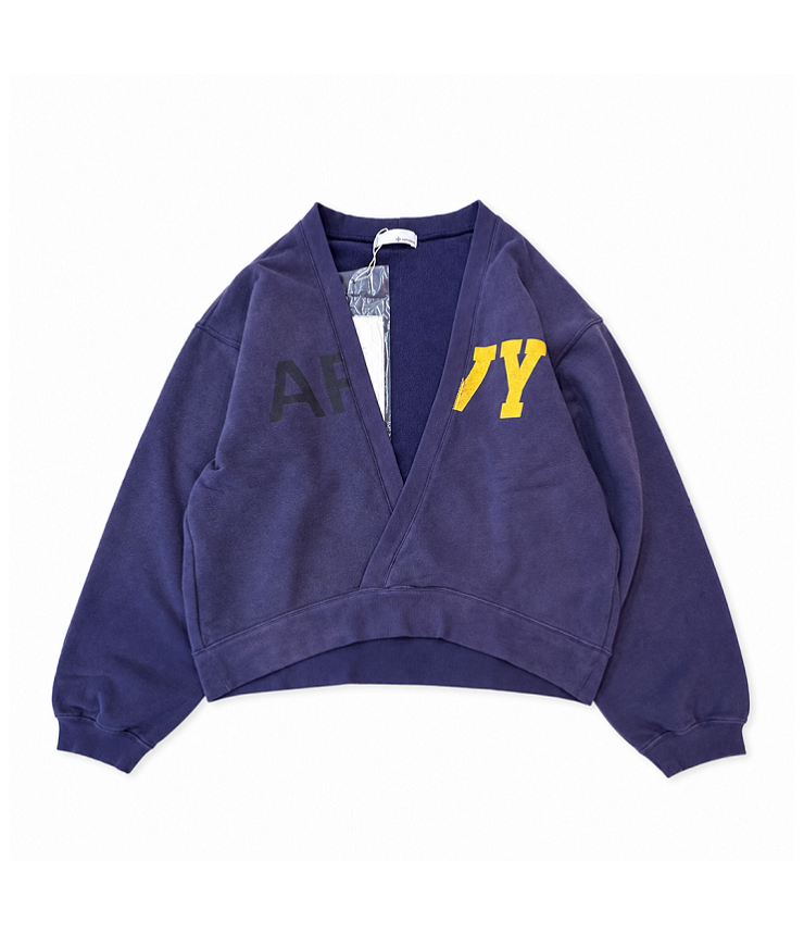 CLOTH ACROSS　CUT OPNE SWEAT カット オープン スウェット（パープル） CA26F18
