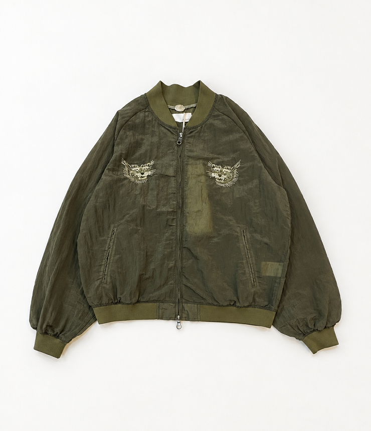 CLOTH ACROSS　SHEER SOUVENIRS BLOUSON シアー スーベニア ブルゾン（オリーブ） CA26S08   #秋のアウター