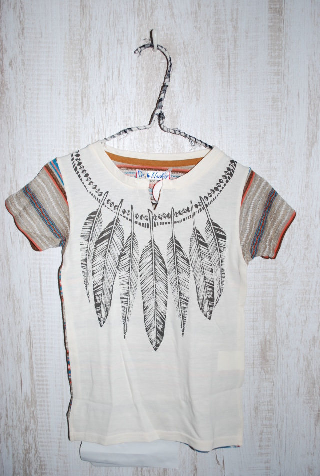 【70％OFF】DE NACHOS　ネイティブ柄Tee　ベージュ（120センチ）