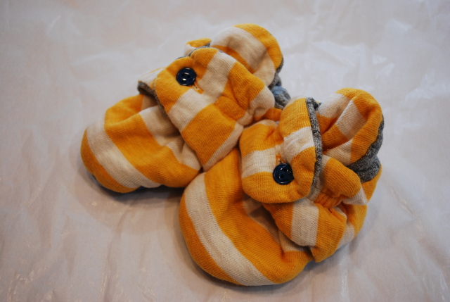 ～SALE～　hua kupu  BORDER BOOTIE（イエロー×オフ）