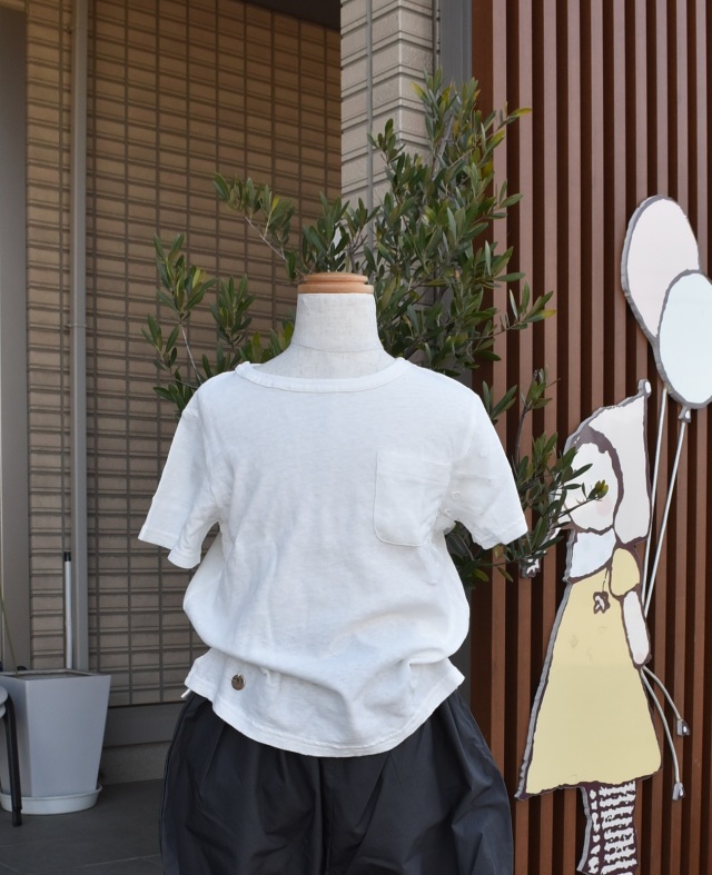 【70%OFF】melt  フリルポケットTEE　ホワイト（110センチ）