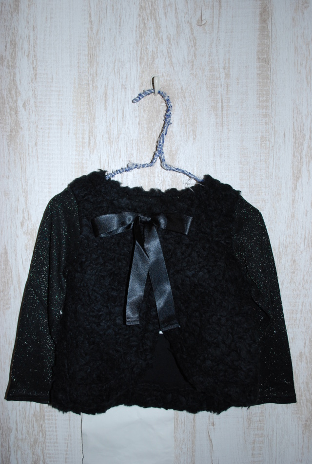 【70%OFF】LaLaDress　ファーボレロ　ブラック（100センチ）