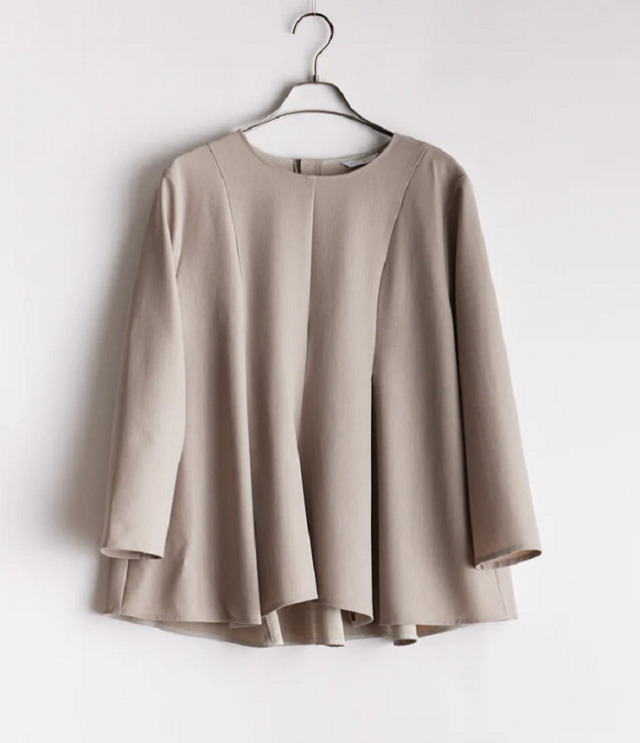 STELLA CIFFON　【定番】Worsfil Twill Iregular hem TOP ツイル イレギュラー ヘム トップ（トップベージュ） ST3-23404