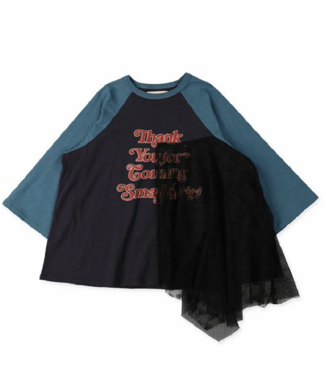Go To Hollywood 天竺 アシンメトリー Tシャツ ブルー 