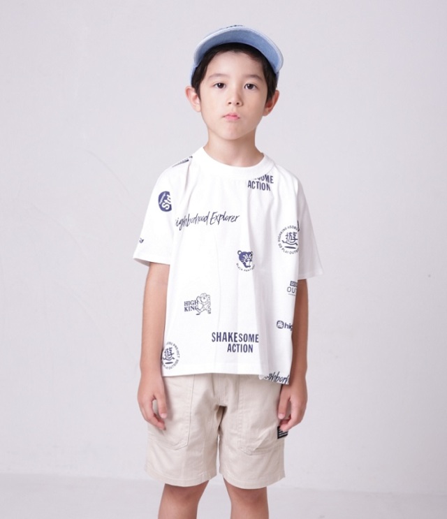 【50%OFF】highking　archive short sleeve アーカイブショートスリーブ　ホワイト（110センチ）