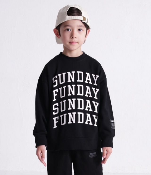 【40%OFF】highking　funday sweat　ファンデイ スウェット　ブラック（140センチ）