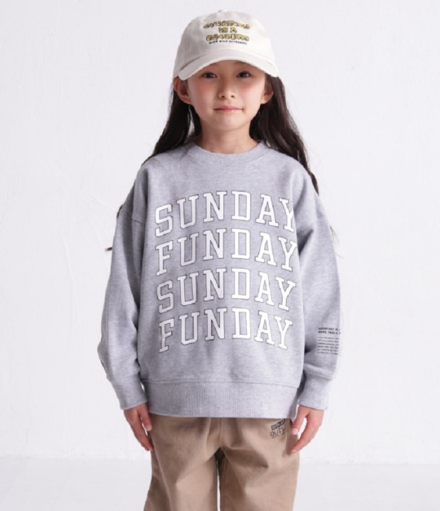 【40%OFF】highking　funday sweat　ファンデイ スウェット　グレー（100センチ）