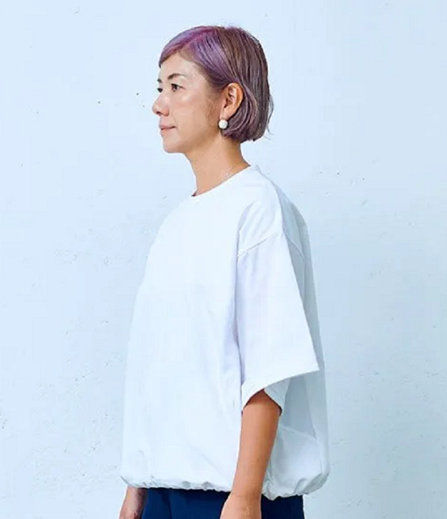 ６°vocaLe　コンビバルーンＴシャツ　ホワイト（大人）  KN-ACMB-25S