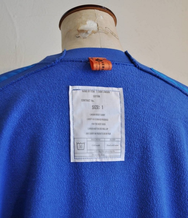 REHERSALL　パイルラインスリーブ スウェット（ブルー） mate-280