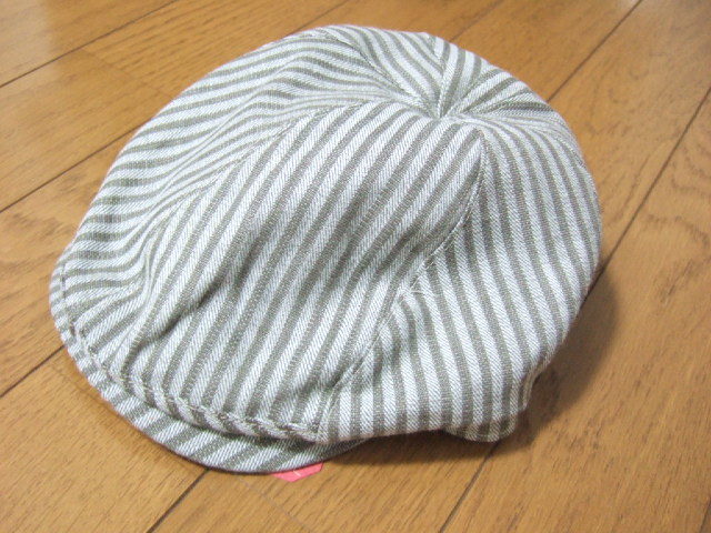 【80％OFF 】FIFTH MAY 変り織りデニム　ストライプジプシーハンチング　薄カーキストライプ(54センチ)