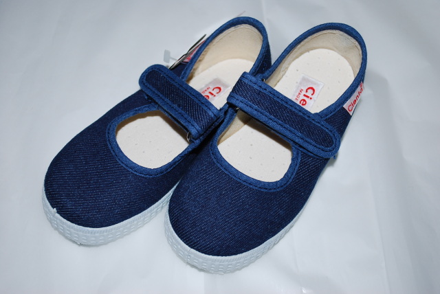 【40%OFF】CIENTA  ベルクロワンストラップ　Laserインディゴ（16～20センチ）