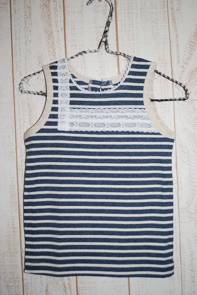 【80%OFF】aneka zephyr ボーダータンク　ネイビー（80センチ）