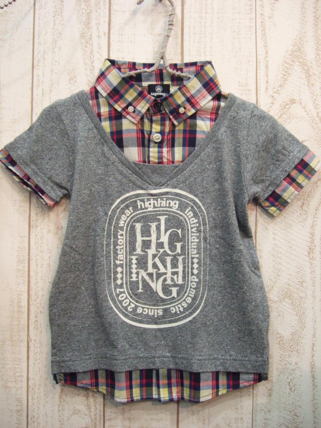 【80％OFF】highking　campbell shortsleeve グレー（110センチ）