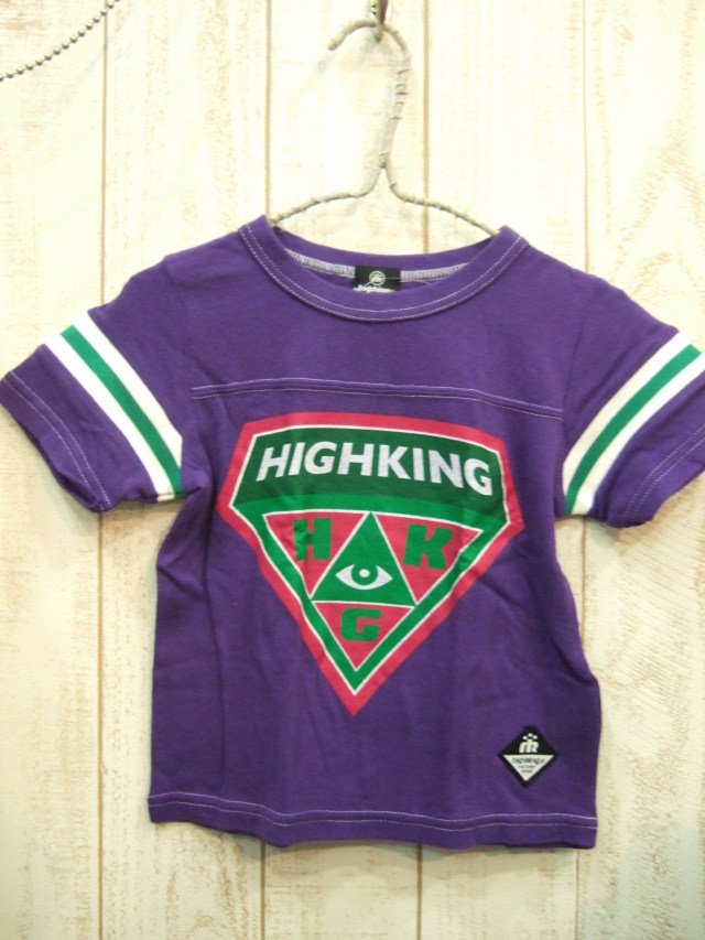 【80％OFF】highking　triangle shortsleeve パープル（100センチ）