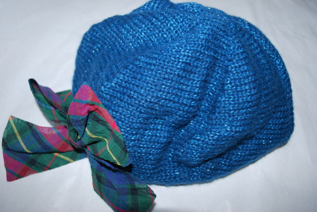 【80％OFF 】swap meet　ニットボンボン付き帽子　ネイビー（48～54センチ）