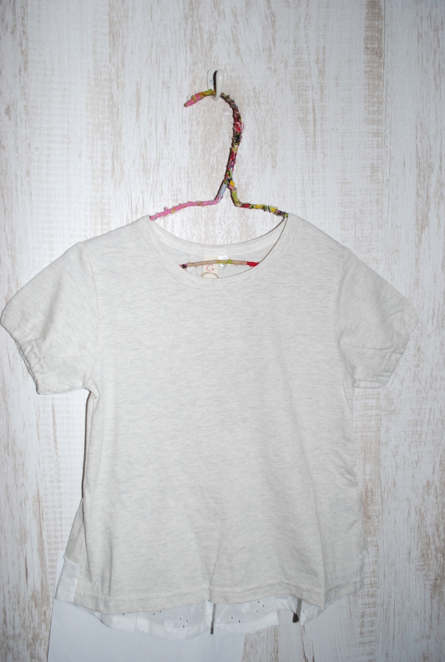 【70％OFF 】honey two　裾レースＴｅｅ　オートミール（100センチ）