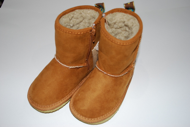 【70%OFF】PONY GO ROUND  SHEEP SKIN TYPE BOOTS　キャメル（17センチ）