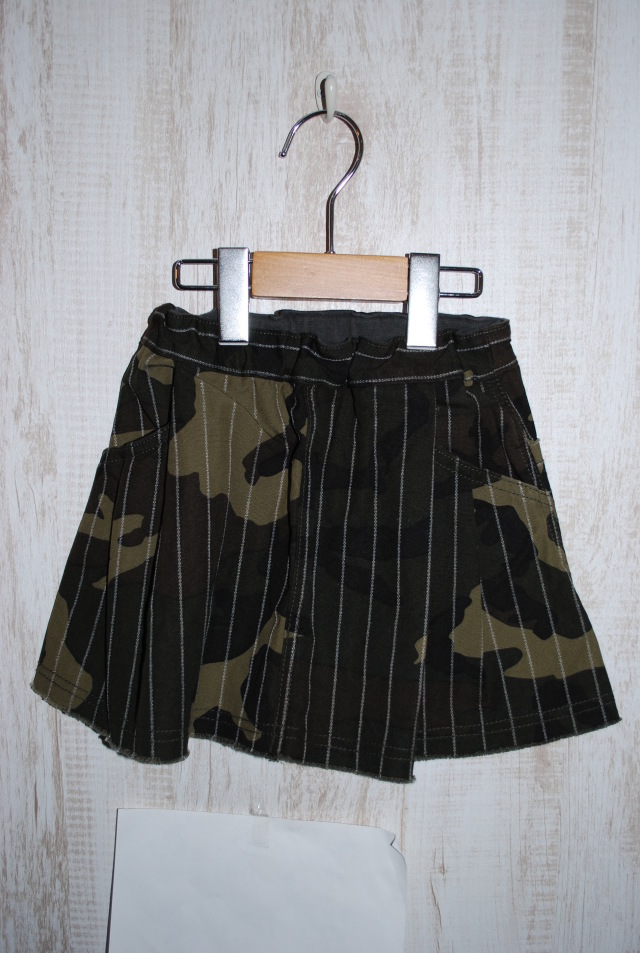 【70%OFF】Mein Heim  ２.５分丈スカートパンツ　チャコール（110センチ）