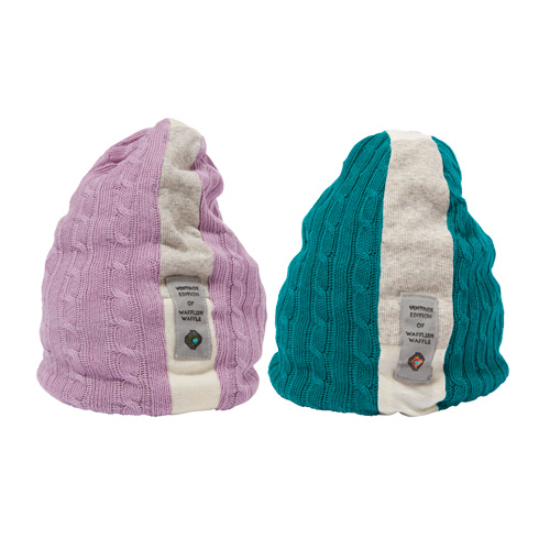 【60%OFF】waffle　ボーダーとケーブルニットのキャップ（Baby）